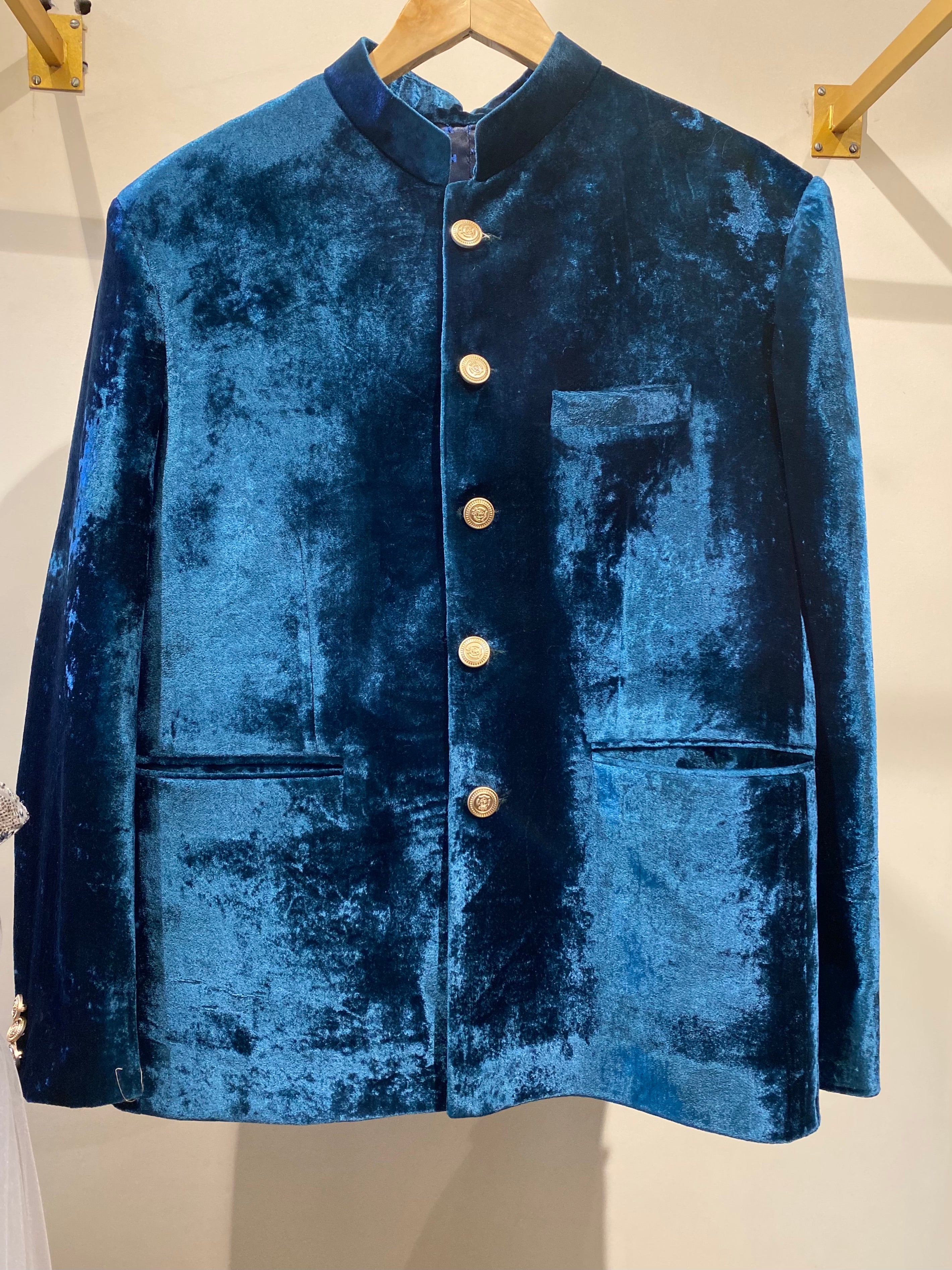 Velvet Teal Blue Band Gala